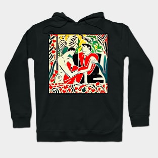 Lovers, motif 2-Matisse inspired Hoodie